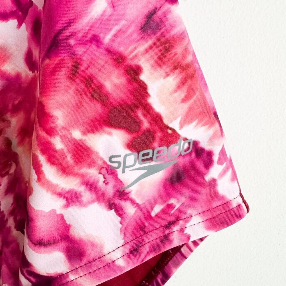 Speedo Pink White Tie Dye One Piece Swimsuit New 6 - Picture 2 of 8